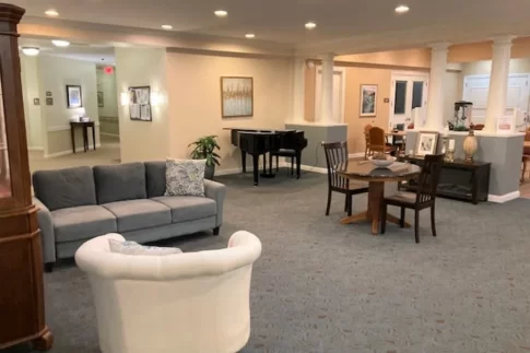 Gathering area near piano